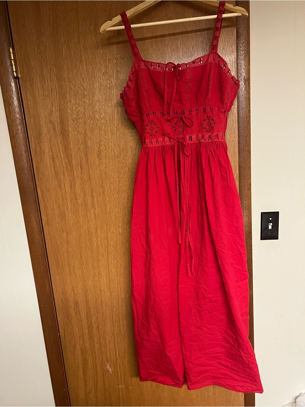 Christy Dawn Larissa Red Embroidered Maxi Dress